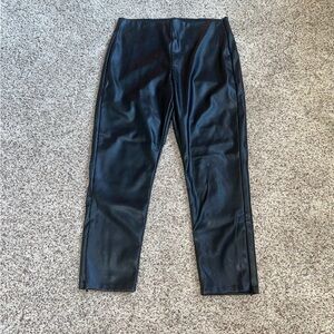 Old Navy Black Faux Leather Extra High Rise Skinny Pants Size 14